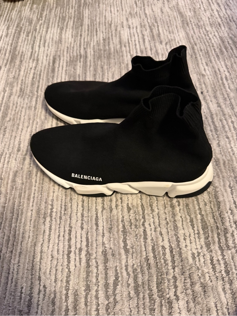 Balenciaga Men's Black Speed Trainer Sock Sneakers. Size 11
